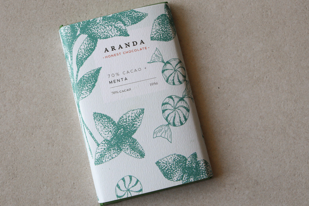 70% Cacao con menta – Dulce y Cremoso, Libre de Lácteos | 105g