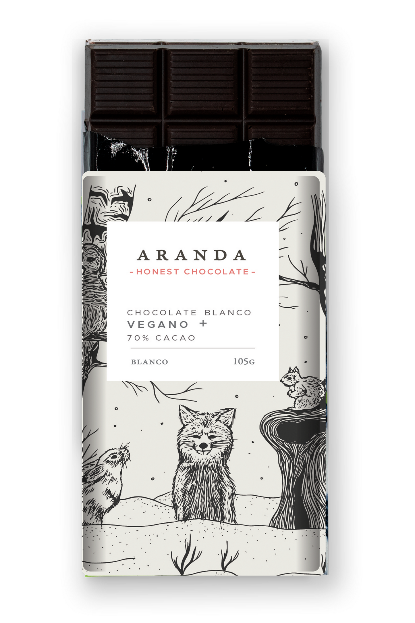 70% Chocolate Blanco Vegano Cacao - Aranda honest chocolate