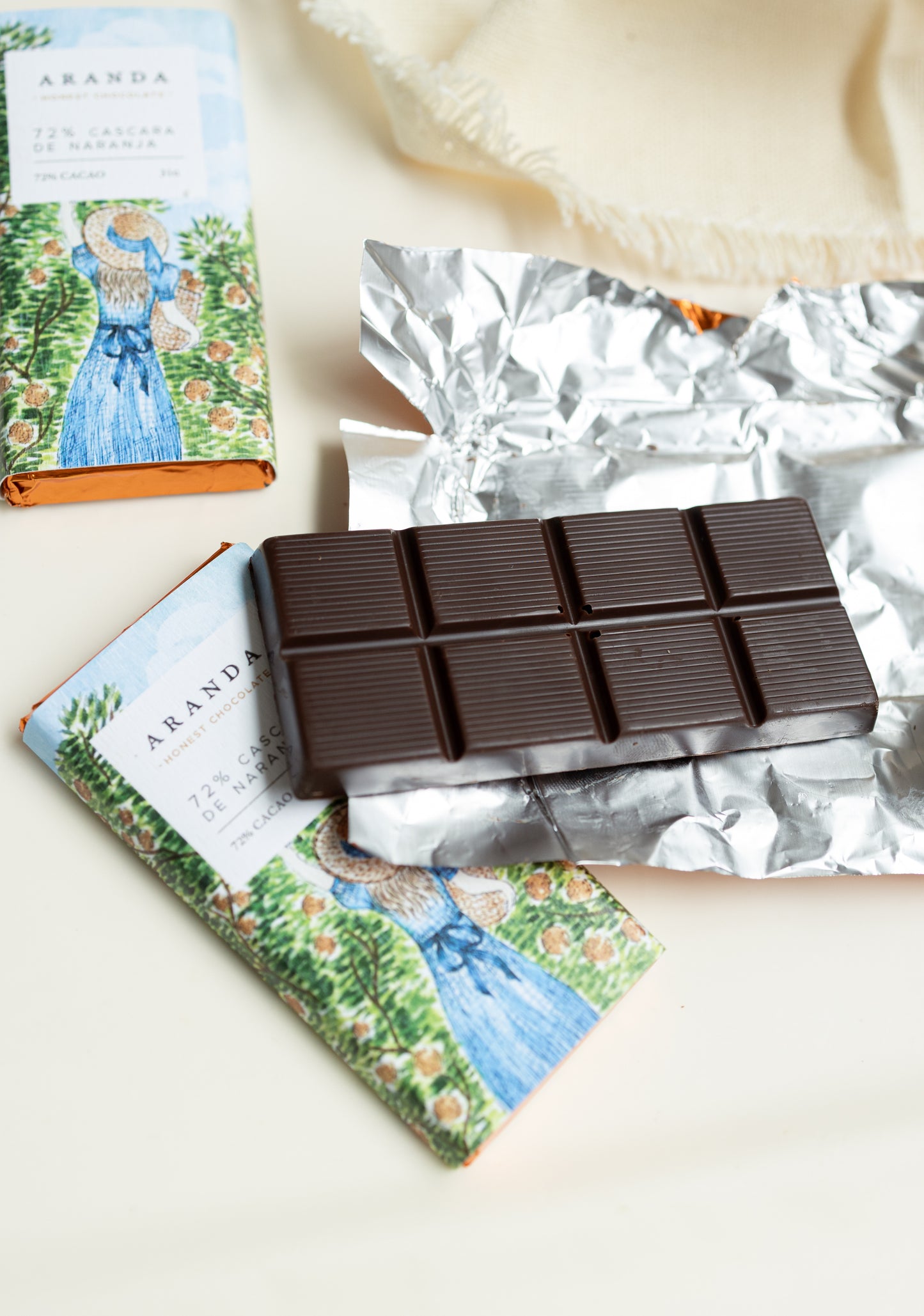 70% Chocolate Cacao con Naranja Chocolate Artesanal Amargo | 31g - Aranda honest chocolate