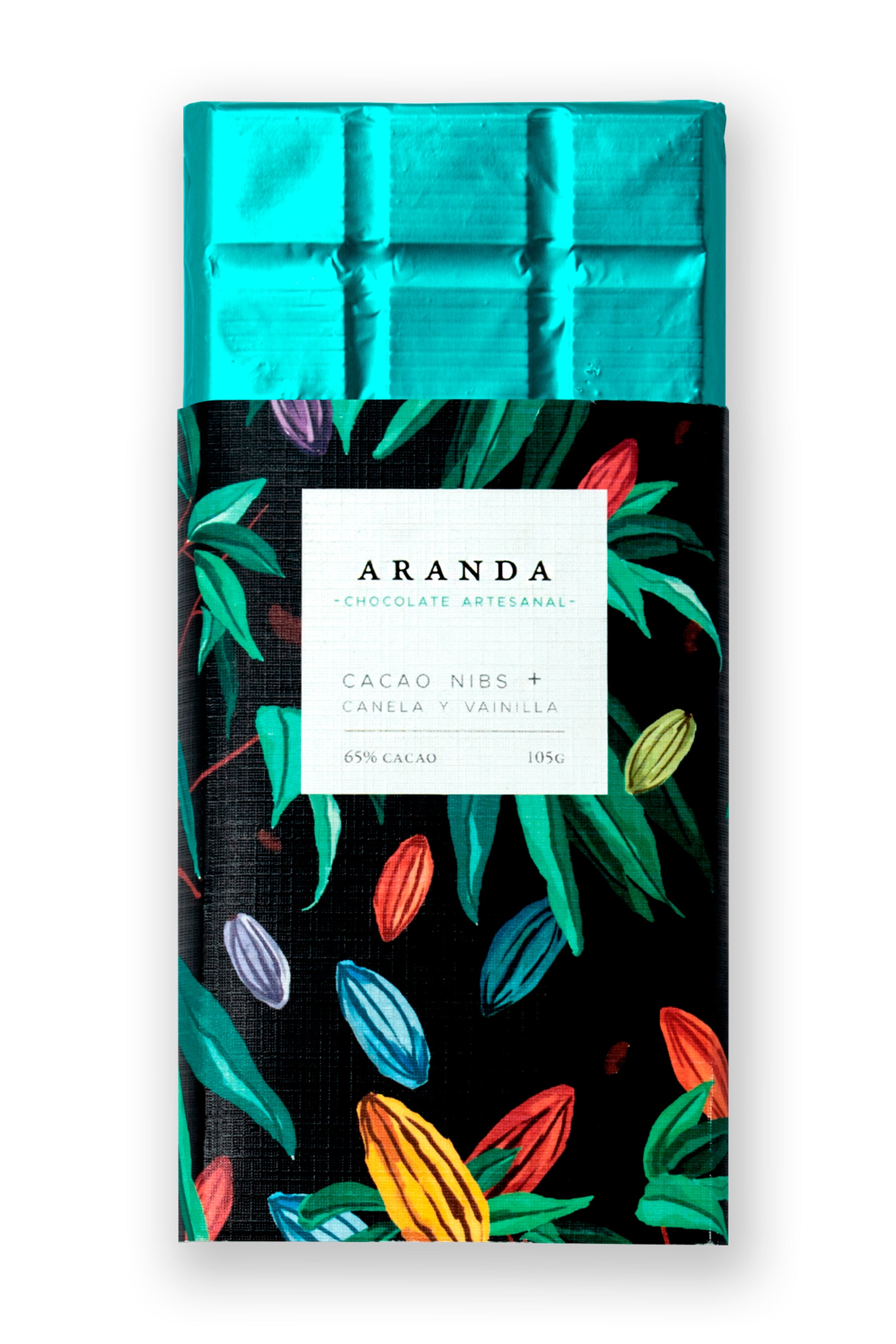 Nibs de cacao + canela + vainilla - Aranda honest chocolate